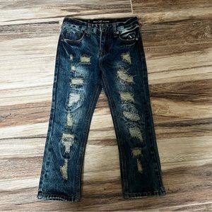 XRay blue distressed boy denim jeans